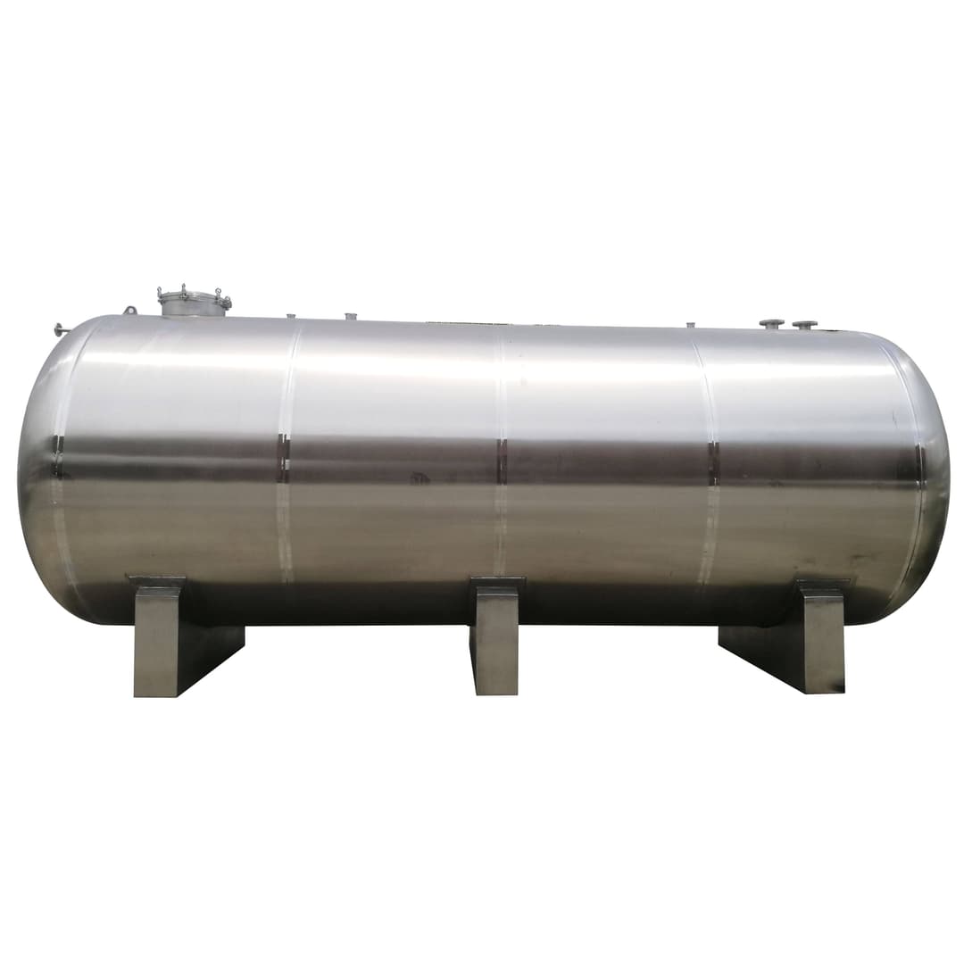 Industrial Grade 304/316 Stainless Steel Horizontal Storage Tank - Food & Chemical Grade Liquid Pressure Vessel for Wholesale